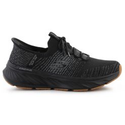 Buty Skechers Slip-Ins: Edgeride - Raygo 232932-BBK czarne. Czarne buty treningowe bez wzorów, z materiału, bez zapięcia. Za 517.53 zł.