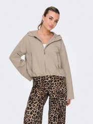 ONLY Kurtka przejściowa w kolorze beżowym rozmiar: XL. Brązowe kurtki ONLY, xl, bez wzorów, bez kaptura. Za 96.60 zł.