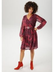 Aniston Sukienka w kolorze bordowym rozmiar: 38. Czerwone sukienki Aniston, bez wzorów, bez kołnierzyka, bez ramiączek, midi. Za 90.95 zł.