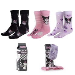 Skarpetki Cerda Hello Kitty Kuromi (x3). Skarpetki CERDA, bez wzorów, z materiału. Za 151.50 zł.