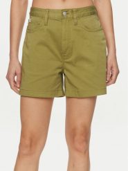 Calvin Klein Jeans Szorty materiałowe J20J223135 Zielony Mom Fit. Zielone szorty Calvin Klein Jeans, bez wzorów, z bawełny. Za 219.99 zł.