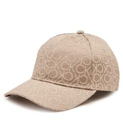 Czapka z daszkiem Calvin Klein. Brązowe czapki z daszkiem Calvin Klein, bez wzorów. Za 186.99 zł.