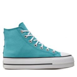 Trampki Converse. Niebieskie trampki Converse, bez wzorów, retro, bez zapięcia. Za 259.99 zł.