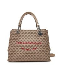 Emporio Armani Torebka Y3D159 YWS0E F1075 Beżowy. Brązowe torebki klasyczne Emporio Armani, bez wzorów, ze skóry, bez dodatków. Za 749.99 zł.