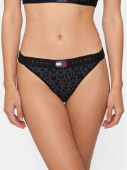 Tommy Hilfiger Dół od bikini UW0UW06587 Czarny. Czarne bikini Tommy Hilfiger, bez wzorów, z syntetyku. Za 189.99 zł.