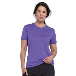 Koszulka damska Schöffel Circ Tauron. Fioletowe t-shirty sportowe Schöffel, bez wzorów, bez ramiączek. Za 179.99 zł.