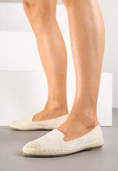 Beżowe Espadryle w Kwiaty z Plecionką Raloria. Brązowe espadryle Born2be, z aplikacjami, boho, bez obcasa. W wyprzedaży za 46.74 zł.