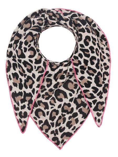 Zwillingsherz Chusta trójkątna "Lacey" w kolorze beżowo-czarnym rozmiar: onesize. Brązowe chusty Zwillingsherz, bez wzorów, z materiału. Za 189.29 zł.