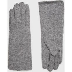 Trussardi rękawiczki damskie kolor szary. Szare rękawiczki TRUSSARDI, bez wzorów. W wyprzedaży za 154.99 zł.