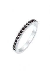 Elli Damski pierścionek Memoire z kryształami w srebrze próby 925 Sterling Silver Pierścionki 1 ct. Szare pierścionki Elli, srebrne. Za 293.99 zł.