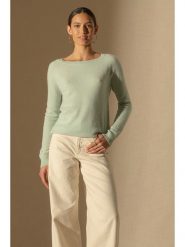 Perfect Cashmere Kaszmirowy sweter "Leslie" w kolorze zielonym rozmiar: M. Zielone swetry Perfect Cashmere, m, bez wzorów, z kaszmiru, bez ramiączek. Za 372.58 zł.