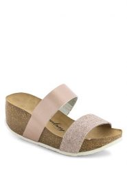 Sunbay Klapki w kolorze jasnoróżowym na koturnie rozmiar: 39. Różowe klapki Sunbay, bez wzorów, klasyczne, z otwartym noskiem, bez obcasa, na koturnie, bez zapięcia. Za 113.36 zł.