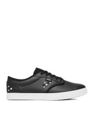Vans Tenisówki C-ATWOODLOW VN000Z4BBMA Czarny. Czarne trampki Vans, bez wzorów, ze skóry, bez zapięcia. Za 299.99 zł.