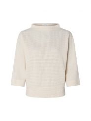 Opus Bluza damska - Gulopi Kobiety Sztuczne włókno biały wypukły wzór tkaniny, 44. Białe bluzy Opus, uniwersalny, bez wzorów, z tkaniny, bez ramiączek, bez kaptura. Za 249.95 zł.