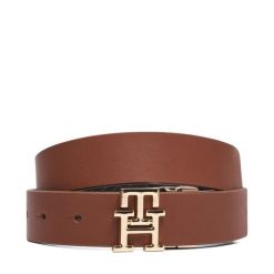 Pasek Tommy Hilfiger. Brązowe paski Tommy Hilfiger, bez wzorów. Za 309.99 zł.