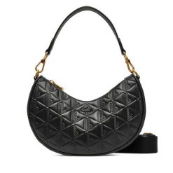 Torebka Lacoste. Czarne torebki klasyczne Lacoste, bez wzorów, klasyczne, bez dodatków. Za 659.99 zł.