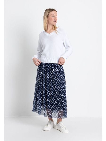 More & More Sweter w kolorze białym rozmiar: 42. Białe swetry More & More, bez wzorów, z bawełny, bez ramiączek. Za 96.37 zł.
