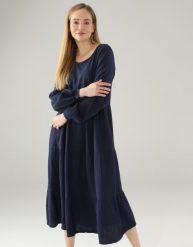 Bawełniana sukienka z przeszyciami. Sukienki Unisono, l, bez wzorów, z bawełny, bez kołnierzyka, bez ramiączek, midi, rozkloszowane. Za 169.00 zł.