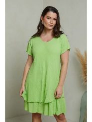 Curvy Lady Sukienka w kolorze limonkowym rozmiar: 44/46. Zielone sukienki Curvy Lady, na co dzień, bez wzorów, klasyczne, bez kołnierzyka, bez ramiączek, midi, proste. Za 176.08 zł.