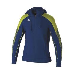 Damska bluza dresowa z kapturem Erima Evo Star. Niebieskie bluzy Erima, bez wzorów, z dresówki, retro, bez ramiączek, z kapturem. W wyprzedaży za 176.00 zł.