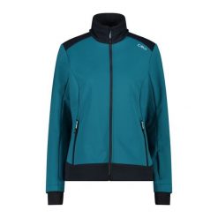 Kurtka damska turystyczna CMP 34A2436. Zielone kurtki przejściowe sportowe CMP, l, bez wzorów, z softshellu, z kapturem, trekkingowe. Za 422.50 zł.