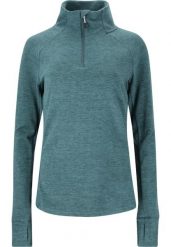 Damska bluzka z długim rękawem z zamkiem Whistler Kajsa. Niebieskie t-shirty sportowe WHISTLER, l, bez wzorów, z materiału, bez ramiączek, trekkingowe. Za 185.00 zł.