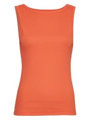MOSS COPENHAGEN Top "Didina Rasmia" w kolorze pomarańczowym rozmiar: M/L. Pomarańczowe topy Moss Copenhagen, l, bez wzorów, z bawełny, bez kołnierzyka, bez ramiączek. Za 74.99 zł.