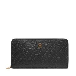 Portfel Tommy Hilfiger. Czarne portfele Tommy Hilfiger, bez wzorów. Za 229.99 zł.