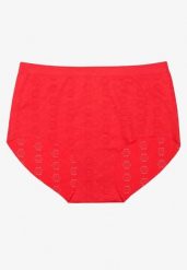 Czerwona Bielizna Modelująca Majtki High Waist Lilialira. Czerwona bielizna modelująca Renee, bez wzorów, z jeansu, z podwyższonym stanem. Za 9.99 zł.
