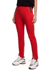 Made of emotion Spodnie w kolorze czerwonym rozmiar: XL. Czerwone spodnie materiałowe Made Of Emotion, bez wzorów, z materiału. Za 129.99 zł.