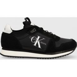 Calvin Klein Jeans sneakersy Runner Sock Laceup YW0YW00832.BDS kolor czarny. Czarne buty sportowe lifestyle Calvin Klein Jeans, bez wzorów, z jeansu, sportowe, z okrągłym noskiem, bez zapięcia. Za 459.99 zł.