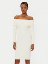 Guess Sukienka dzianinowa W5RK0G Z2YJ2 Écru Regular Fit. Sukienki Guess, l, z aplikacjami, z dzianiny, bez kołnierzyka, bez ramiączek. Za 377.00 zł.