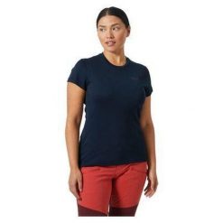 Koszulka damska Helly Hansen HH Lifa Active Solen. Niebieskie t-shirty sportowe Helly Hansen, bez wzorów, z tkaniny, bez ramiączek. Za 256.00 zł.