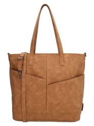 Beagles Skórzany shopper bag "Lourenza" w kolorze jasnobrązowym - 40,5 x 32 x 14,5 cm rozmiar: onesize. Brązowe shopper bag Beagles, bez wzorów, z materiału, na ramię, bez dodatków. Za 86.99 zł.