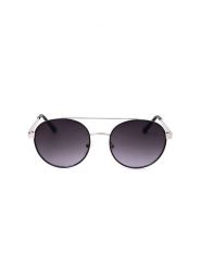 Guess Damskie okulary przeciwsłoneczne w kolorze srebrno-granatowym rozmiar: 53. Niebieskie okulary przeciwsłoneczne Guess, z aplikacjami, z tworzywa sztucznego, metalowe. Za 219.95 zł.