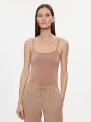 Boss Top 50515601 Beżowy Slim Fit. Brązowe topy Boss, xl, bez wzorów, bez kołnierzyka, bez ramiączek. Za 149.99 zł.