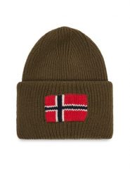 Napapijri Czapka F-Evei 1 NP0A8AM2 Khaki. Brązowe czapki zimowe Napapijri, bez wzorów. Za 249.99 zł.