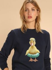 WOOOP Bluza "Duck" w kolorze granatowym rozmiar: L. Niebieskie bluzy bez kaptura Wooop, l, bez wzorów, z bawełny, bez kaptura. Za 100.99 zł.
