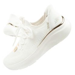 Buty Skechers Bobs B Love-True Delight Slip-Ins 117617/WHT białe. Białe buty treningowe bez wzorów, z gumy, bez zapięcia. Za 457.60 zł.