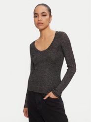 Hugo Sweter Sunessya 50522557 Czarny Slim Fit. Czarne swetry Hugo, l, bez wzorów, z wiskozy, bez ramiączek. Za 399.99 zł.