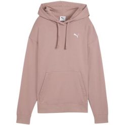 Bluza damska Puma ESS Comfort Hoodie TR. Czerwone bluzy Puma, na zimę, bez wzorów, z bawełny, klasyczne, bez ramiączek, bez kaptura. Za 168.99 zł.