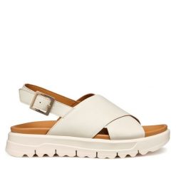 Sandały Geox. Sandały Geox, bez wzorów, bez obcasa, na płaskiej podeszwie, bez zapięcia. Za 459.99 zł.