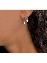 Les Petites Précieuses Srebrne kolczyki-kreole rozmiar: onesize. Szare kolczyki Les Petites Précieuses, srebrne. Za 92.42 zł.