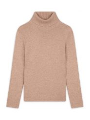 Perfect Cashmere Kaszmirowy golf "Willow" w kolorze beżowym rozmiar: M. Brązowe swetry Perfect Cashmere, m, bez wzorów, z kaszmiru, bez ramiączek. Za 500.99 zł.