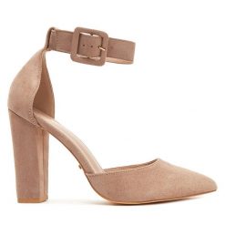 Czółenka DeeZee. Brązowe czółenka DeeZee, bez wzorów, bez obcasa, bez zapięcia. Za 119.99 zł.