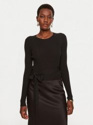 TWINSET Sweter 242TP3040 Czarny Slim Fit. Czarne swetry Twinset, s, bez wzorów, z syntetyku, bez ramiączek. Za 419.99 zł.