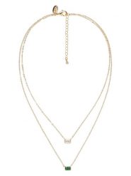 U.S. Polo Assn. Pozłacany naszyjnik z kamieniami ozdobnymi - dł. 37 cm rozmiar: onesize. Zielone naszyjniki U.S. Polo Assn., z materiału, metalowe. Za 69.99 zł.