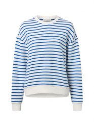 Marc O'Polo Denim Bluza Kobiety Bawełna niebieski|biały, S. Białe bluzy Marc O'Polo DENIM, s, bez wzorów, z bawełny, klasyczne, bez ramiączek, bez kaptura. Za 279.95 zł.