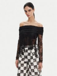 PINKO Body 105010 A2EM Czarny Regular Fit. Czarne body i gorsety Pinko, bez wzorów, z syntetyku, bez ramiączek. Za 939.99 zł.