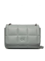Calvin Klein Torebka Square Quilt Conv Shoulder Bag K60K612332 Szary. Szare torebki klasyczne Calvin Klein, bez wzorów, ze skóry, bez dodatków. Za 449.99 zł.